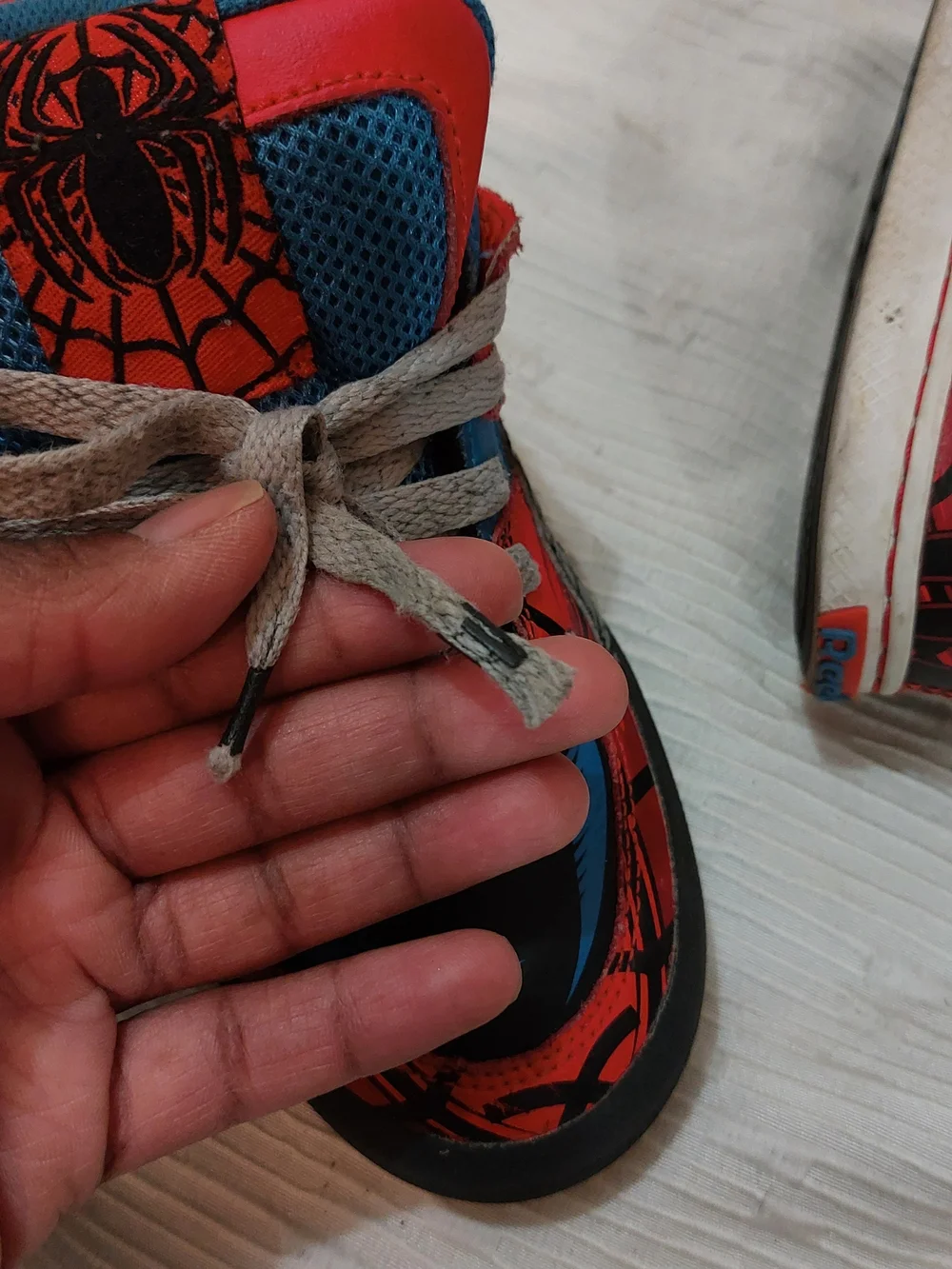 Reebok/Marvel Kids Red and Blue Spiderman-Themed Sneakers Size 12